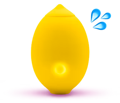 The Lem clitoral massager in its lemon-yellow shell